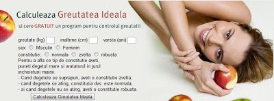 Calculeaza greutatea ideala pentru varsta ta!