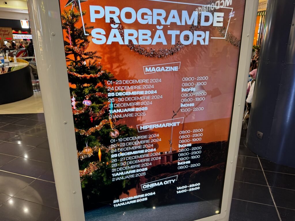 program sarbatori carrfour si mall